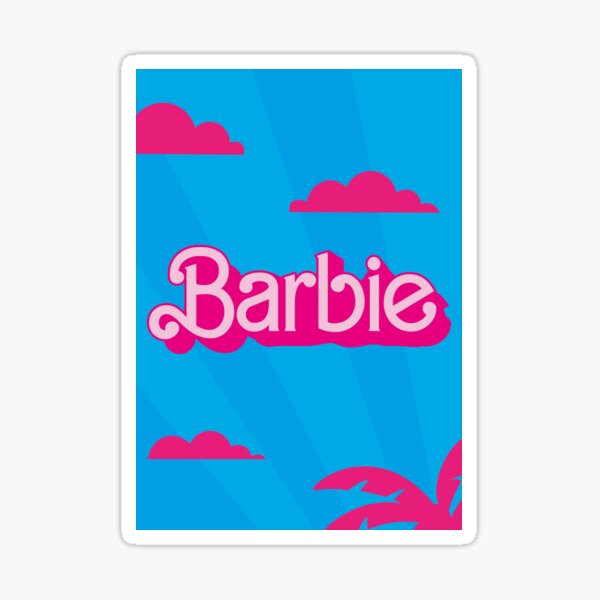 Hot Pink Barbie drink Sticker for Sale by sabinako