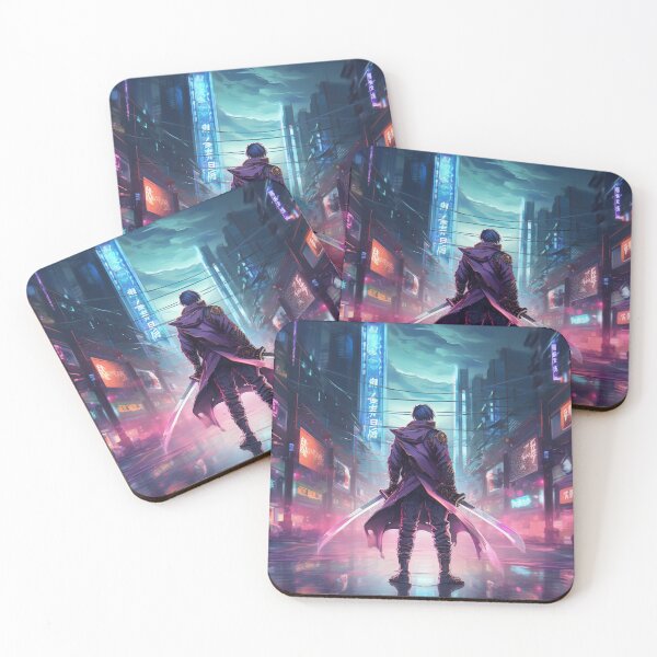 Item preview, a tech samurai in neon city designed and sold by WarreNDelfRan.