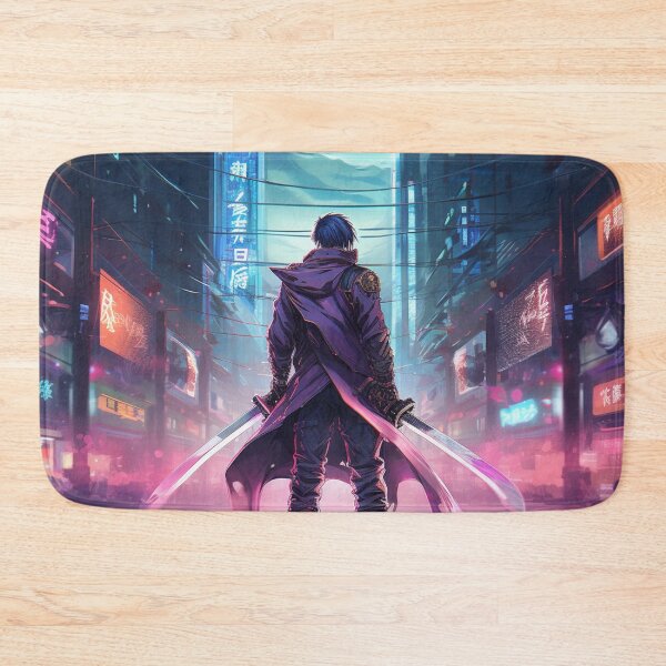 Item preview, a tech samurai in neon city designed and sold by WarreNDelfRan.