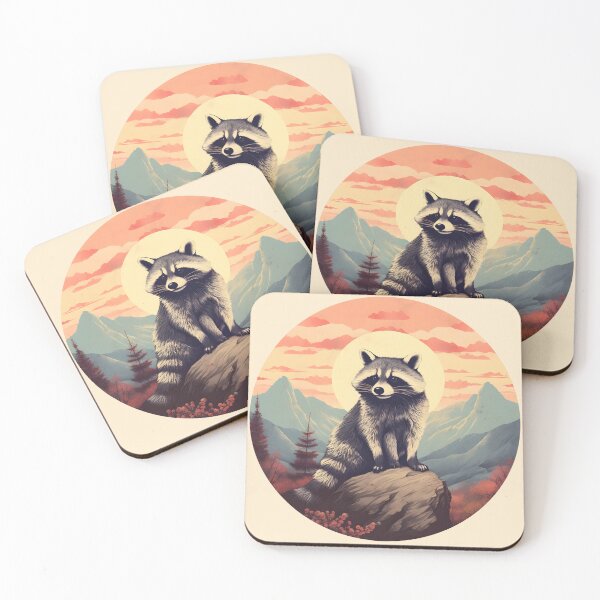 Item preview, Vintage Tennessee Raccoon Illustration | Nature Art designed and sold by InkedBeasts.