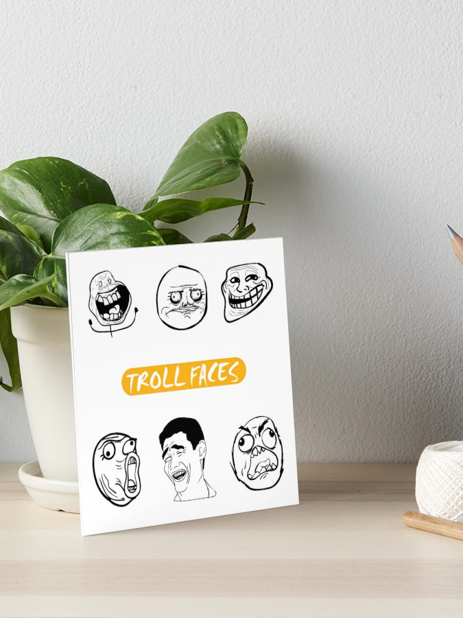 Troll Face Funny Cartoon Toilet Stickers Bathroom Decoration Accessories  4WS-0068
