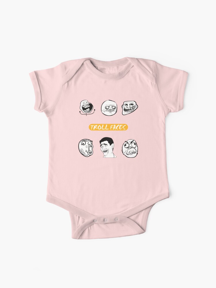 Troll Face Collection, Troll Face Set, Troll Face Pack | Baby One-Piece