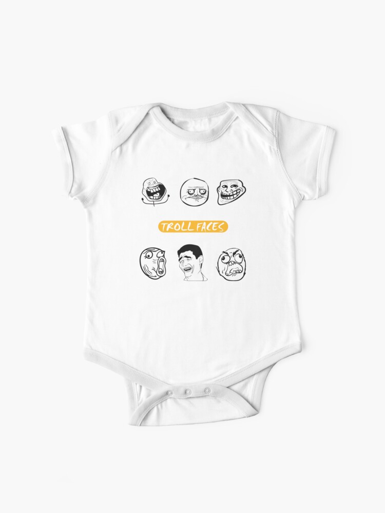 Troll Face Collection, Troll Face Set, Troll Face Pack | Baby One-Piece