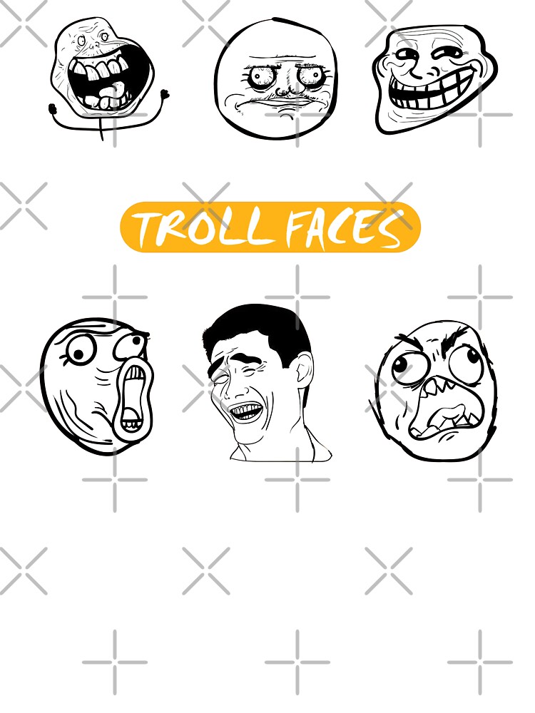 Coolface trollface meme high quality Royalty Free Vector