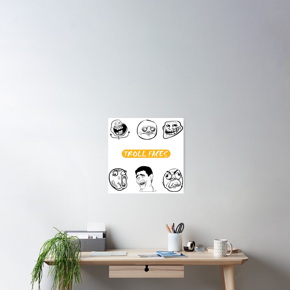 Troll Face Collection, Troll Face Set, Troll Face Pack | Art Board Print