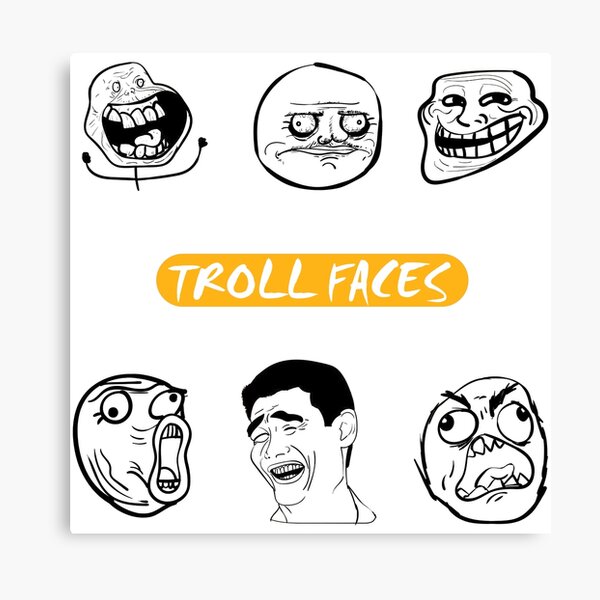 Depressed Sad Troll face MEME | Metal Print