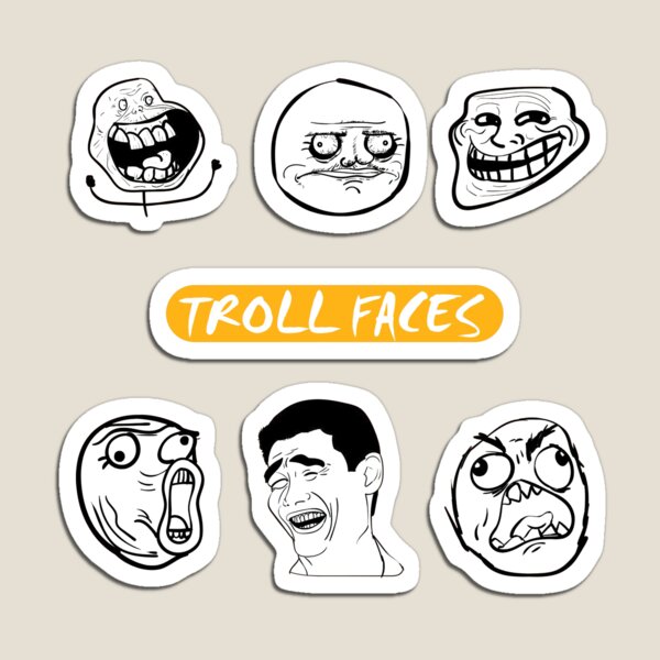 Memes Troll Face Self Adhesive Vinyl Sticker