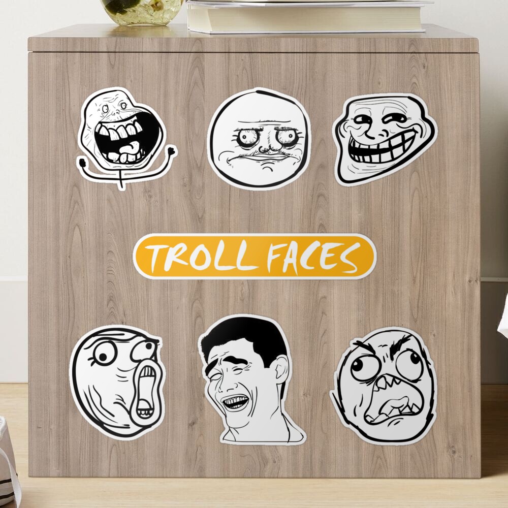 Troll Face Collection, Troll Face Set, Troll Face Pack Sticker