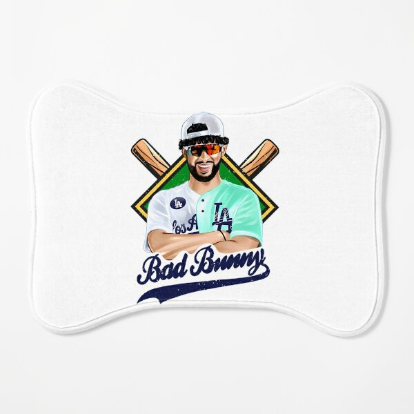 Bad Bunny in Los Angeles Baseball Jersey Sticker for Sale by OmoYolo