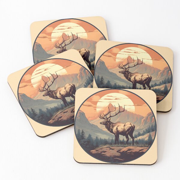 Item preview, Vintage Utah Elk Illustration | Nature Art designed and sold by InkedBeasts.