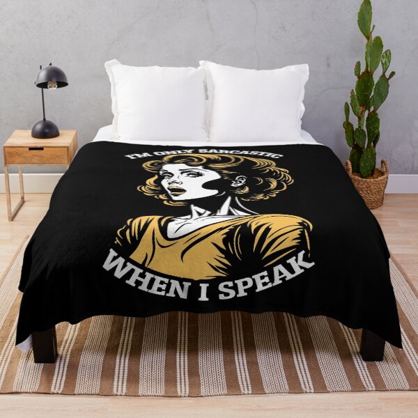Item preview, Only Sarcastic Speak Funny Sarcasm Quote Retro Pop Art Woman designed and sold by GrandeDuc.