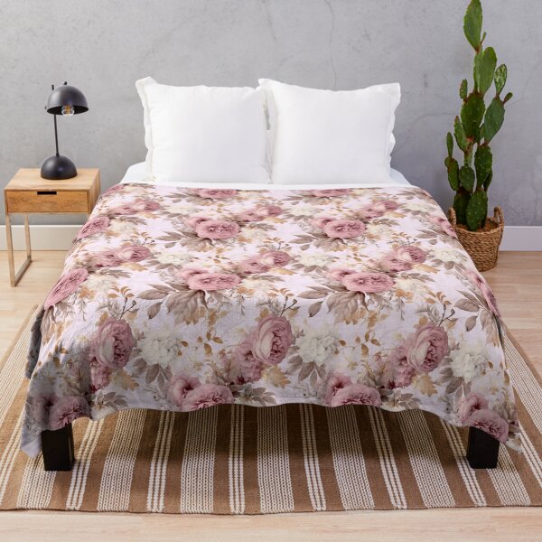 Item preview, Elegant watercolor boho pink roses floral pattern designed and sold by Mikkway.