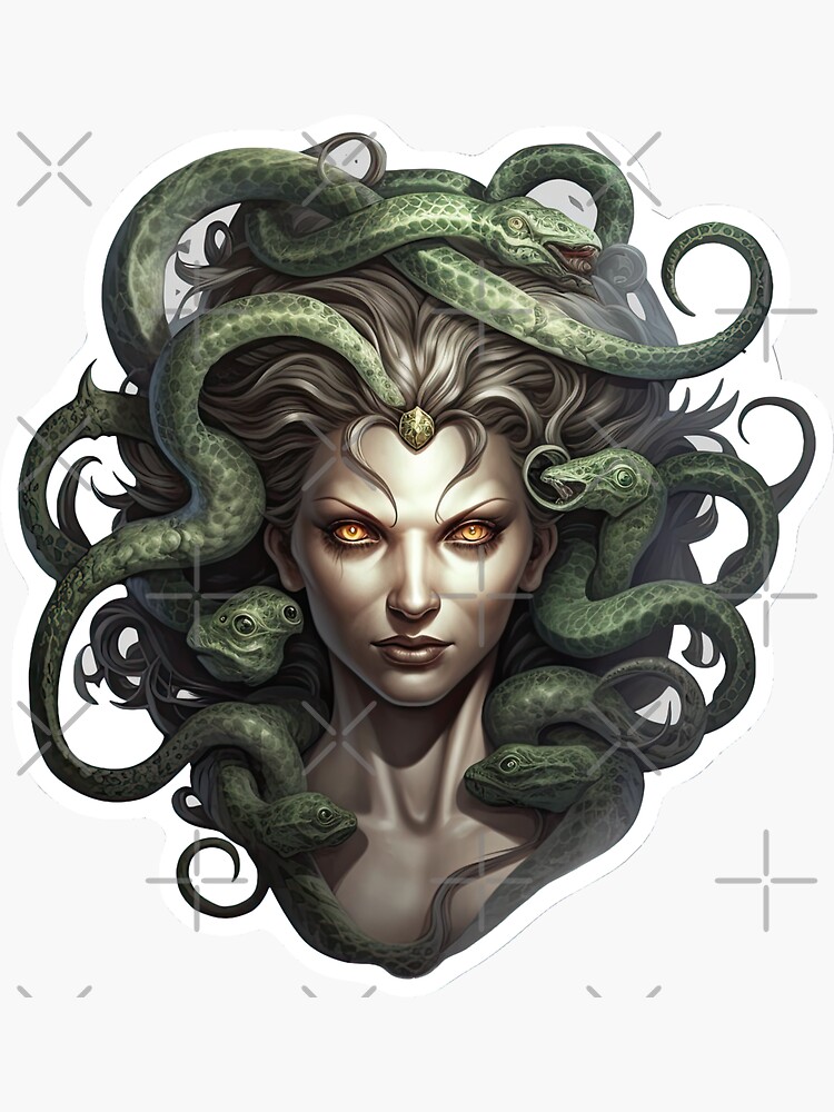 Woman with snake hair | Sticker
