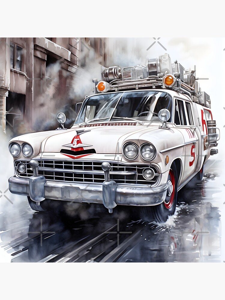 Cadillac Miller-Meteor Ghostbusters Style Car Paint Art | Magnet