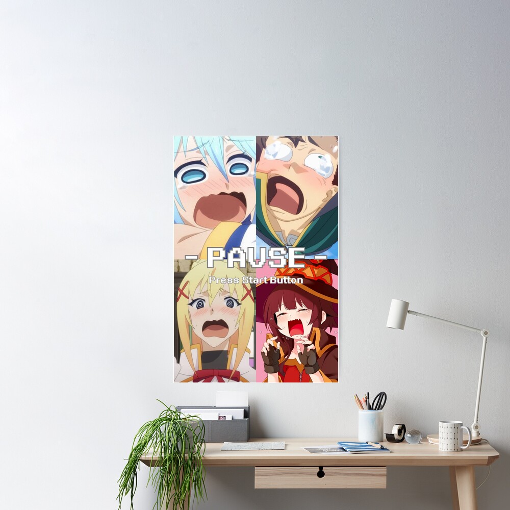 Cry-laugh with the Konosuba Cast: Hilarious Anime Print, Funny Tears of  Kazuma, Aqua, Megumin, and Darkness Sticker for Sale by NewOtaku64