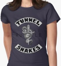 Tunnel Snakes Rule - Biker Jacket Style Women's Fitted T-Shirt