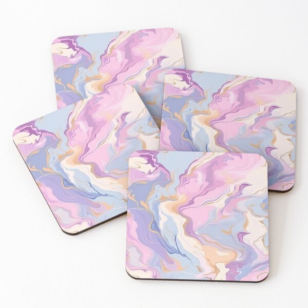 Item preview, Pink and Blue Swirls Abstract Mable Pattern  designed and sold by NikkofTime.