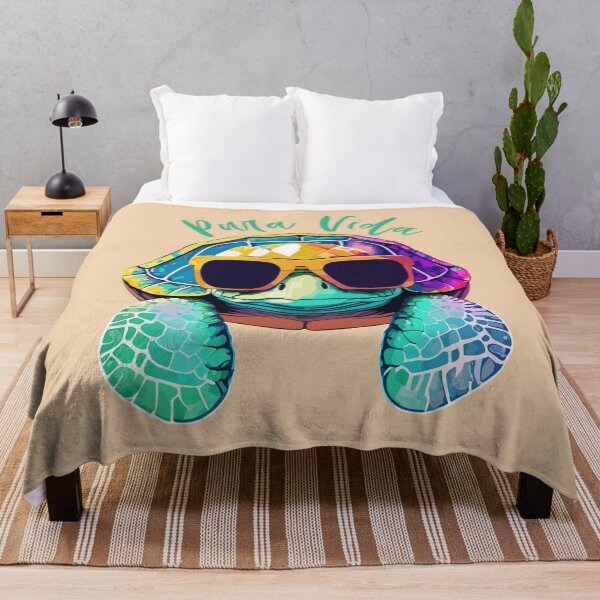 Item preview, Pura Vida Turtle in Sunglasses | Animal Art Graphic Illustration designed and sold by Niktarka.
