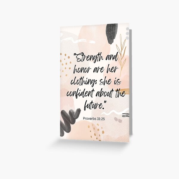 Item preview, Proverbs 31:25 Bible verse for women designed and sold by Put-God-First.