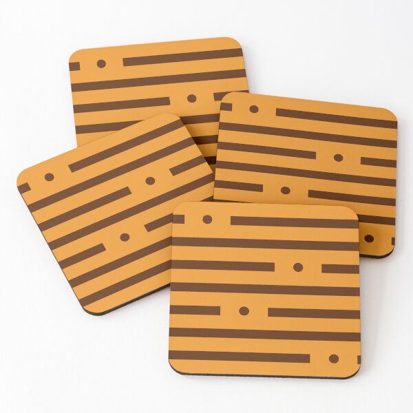 Item preview, Abstract: Dots and dashes: Dark Orange On Light Orange designed and sold by TheScraggyBeard.