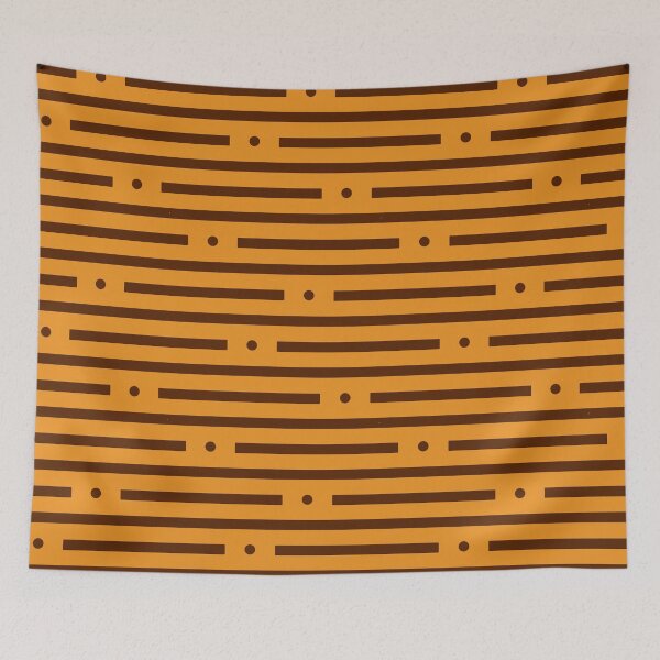 Item preview, Abstract: Dots and dashes: Dark Orange On Light Orange designed and sold by TheScraggyBeard.