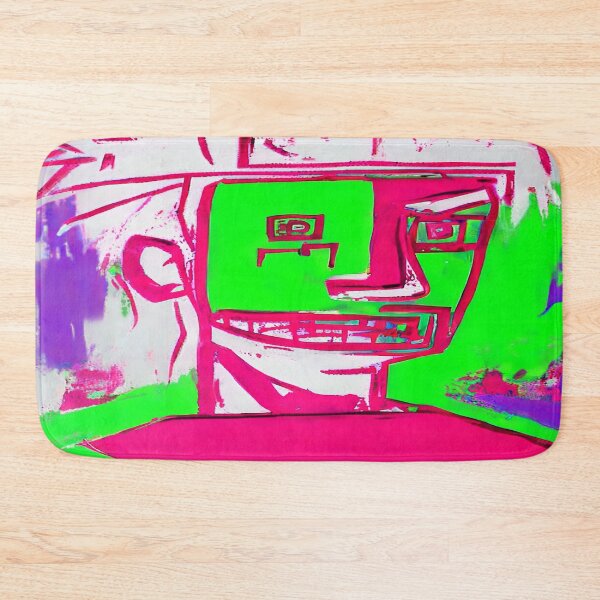 Item preview, Cartoon Male Computer Screen in Hot Pink and Lime Green designed and sold by deniselynnimage.