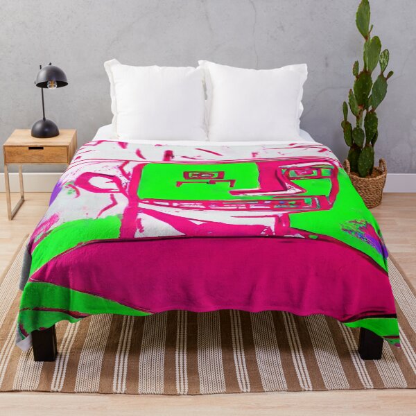 Item preview, Cartoon Male Computer Screen in Hot Pink and Lime Green designed and sold by deniselynnimage.
