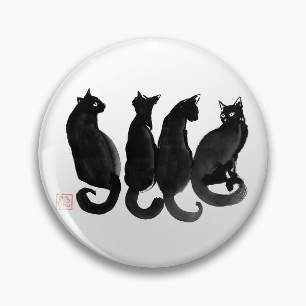 Item preview, 4 black cats designed and sold by pechane.