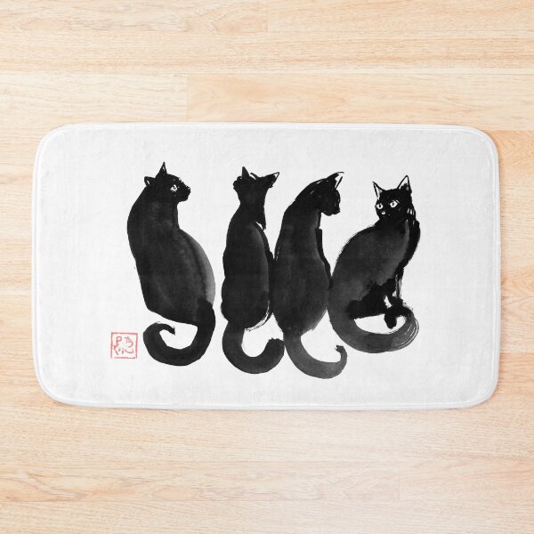 Item preview, 4 black cats designed and sold by pechane.