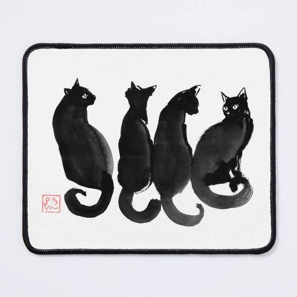 Item preview, 4 black cats designed and sold by pechane.