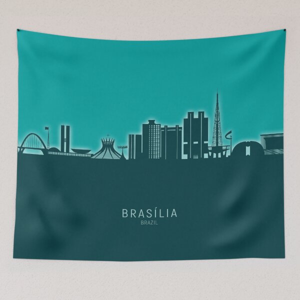 Artikelvorschau, Brasilia Brazil Skyline entworfen und verkauft von ArtPrints.