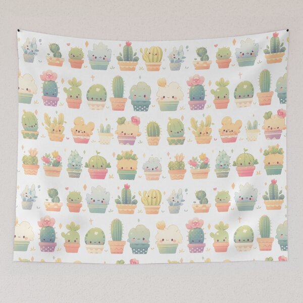 Item preview, Cute Adorable Cactus Kawaii Pretty Pattern designed and sold by 18tokwa.