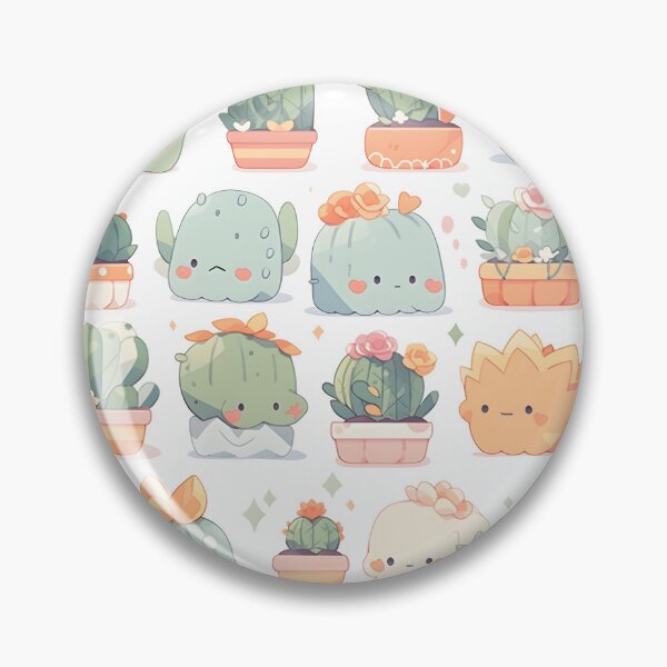 Item preview, Adorable Cactus Kawaii Pretty Chubby Cactusses Pattern Cuteness designed and sold by 18tokwa.
