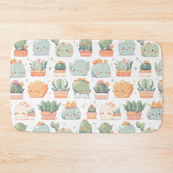 Item preview, Adorable Cactus Kawaii Pretty Chubby Cactusses Pattern Cuteness designed and sold by 18tokwa.