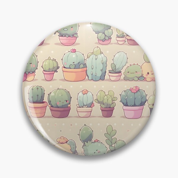 Item preview, Adorable Cute Happy Smiling Cactus Kawaii Pretty Cactusses Pattern designed and sold by 18tokwa.