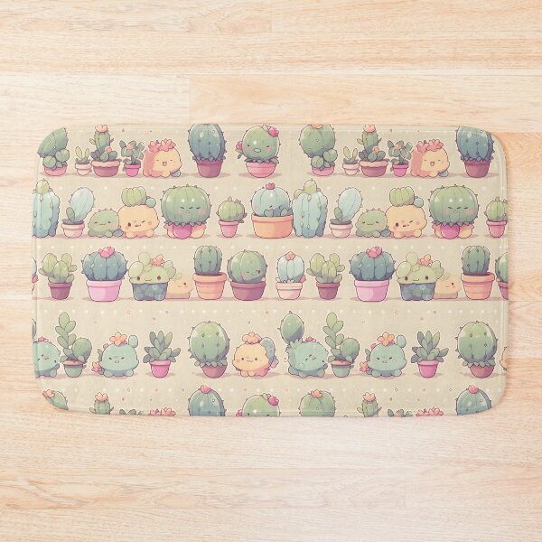 Item preview, Adorable Cute Happy Smiling Cactus Kawaii Pretty Cactusses Pattern designed and sold by 18tokwa.