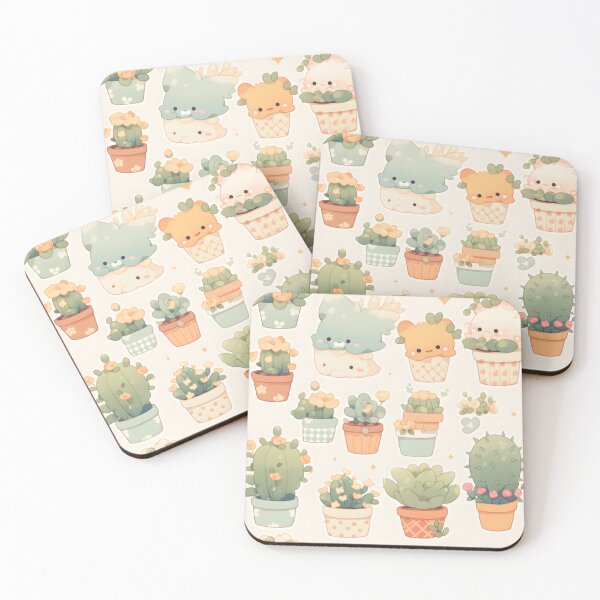 Item preview, Kawaii Adorable Cactus Kawaii Pretty Cactusses Pattern designed and sold by 18tokwa.