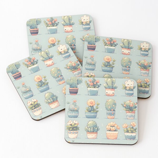 Item preview, Kawaii Adorable Cactus Kawaii Pretty Cactusses Pattern designed and sold by 18tokwa.