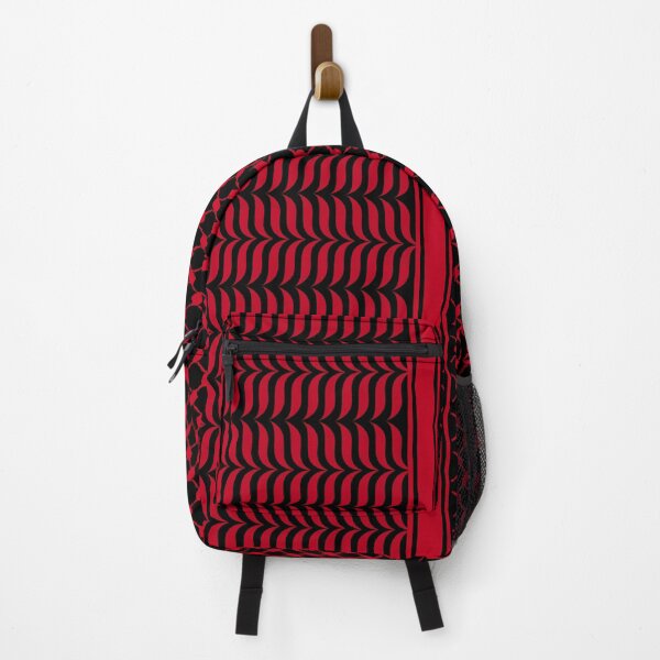 Item preview, Modern Palestinian Kufiya Pattern Design | Red & Black  designed and sold by Qantara Art Gallery.