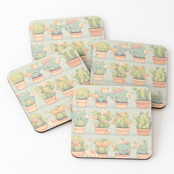 Item preview, Lovable Kawaii Cactus Kawaii Pretty Cactuses Pattern designed and sold by 18tokwa.