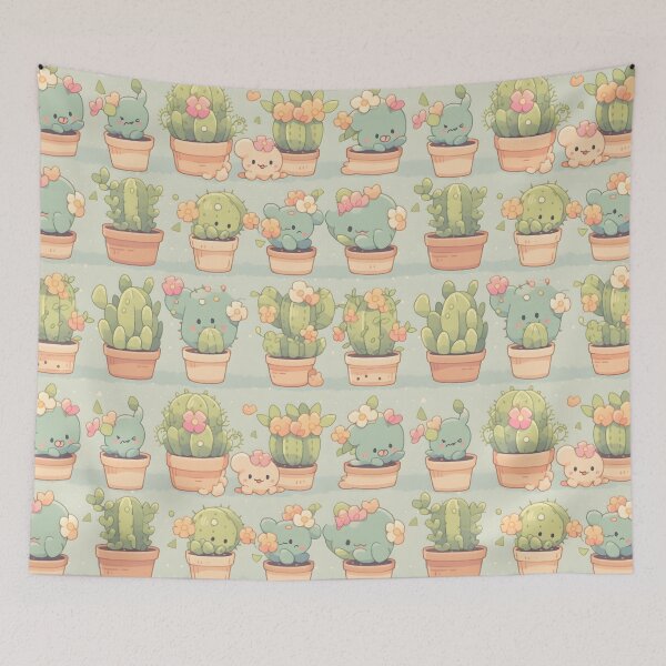 Item preview, Lovable Kawaii Cactus Kawaii Pretty Cactuses Pattern designed and sold by 18tokwa.