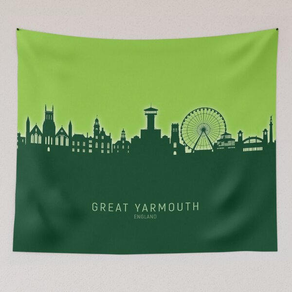 Item preview, Great Yarmouth England Skyline designed and sold by ArtPrints.