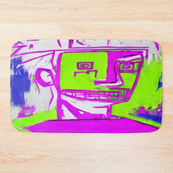 Item preview, Cartoon Male Computer Screen in Lavender and Lime designed and sold by deniselynnimage.