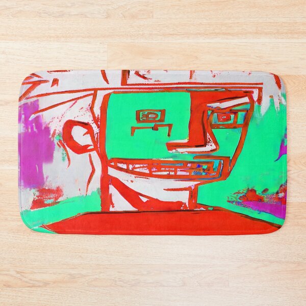 Item preview, Cartoon Male Computer Screen in Red and Mint Green designed and sold by deniselynnimage.