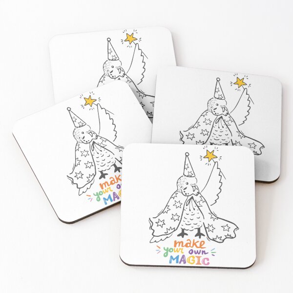 Item preview, funny magical budgie lettering designed and sold by Capictures.