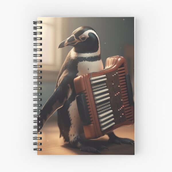Item preview, penguin with accordion designed and sold by EdicionesJML.