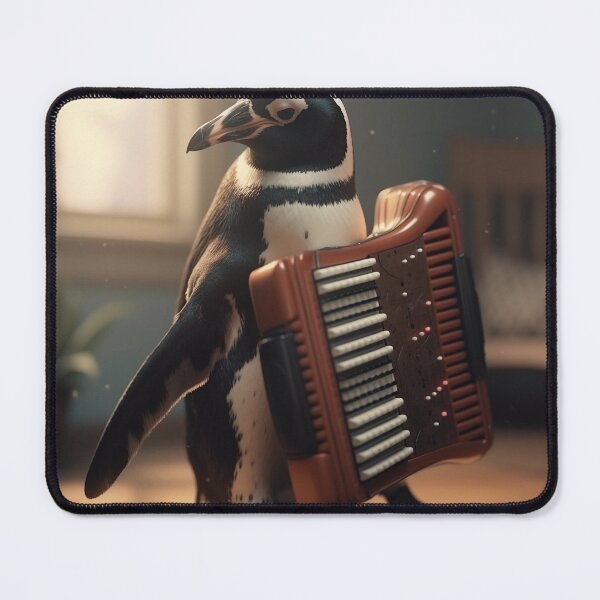 Item preview, penguin with accordion designed and sold by EdicionesJML.