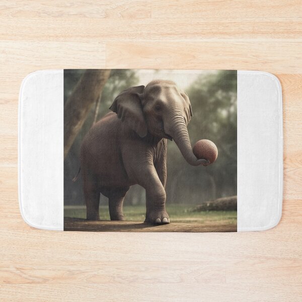 Item preview, elephant playing soccer designed and sold by EdicionesJML.