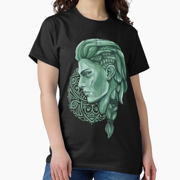 Item preview, Assassin's Creed Eivor Portrait with Celtic Pattern designed and sold by HighFives555.