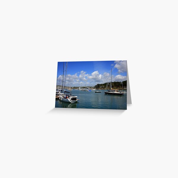 www.lizgarnett.com ... Port at La Trinite Sur Mer, Brittany, France Greeting Card